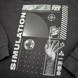 Virtual Riot X Vapor95 Simulation Album Crewneck Sweatshirt Mens L EDM Music